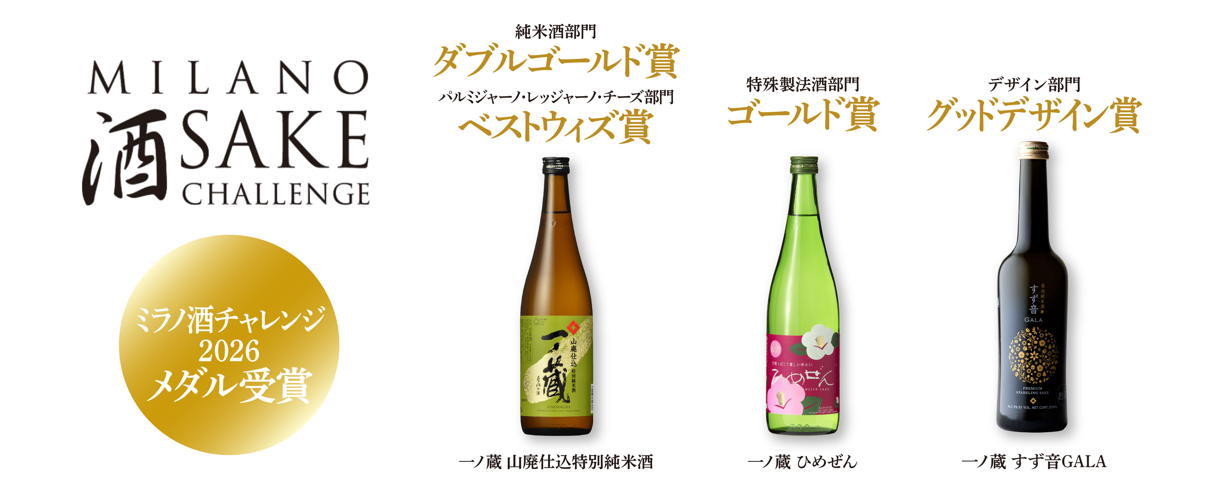 ミラノ酒チャレンジ2026 受賞のお知らせ